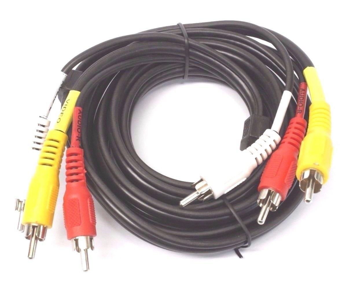 RCA Composite Red White Yellow Stereo Cable Cords for TV to DVD